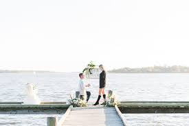 Couple proposing at White Rock Lake in Dallas,TX